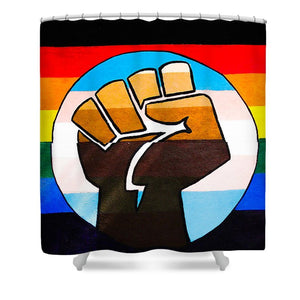 BLM Pride Fist - Shower Curtain