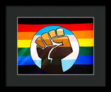 BLM Pride Fist - Framed Print