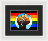 BLM Pride Fist - Framed Print