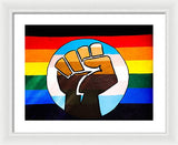 BLM Pride Fist - Framed Print