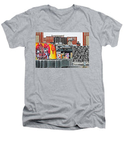 Coney Island Cityscape - Men's V-Neck T-Shirt