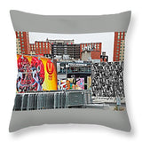 Coney Island Cityscape - Throw Pillow