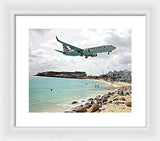 Maho Beach, St Maarten  - Framed Print