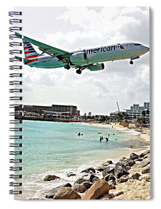 Maho Beach, St Maarten  - Spiral Notebook