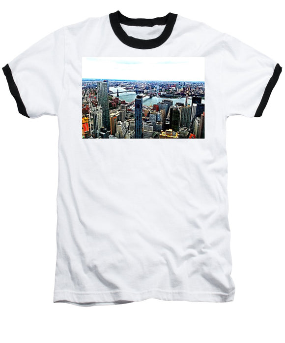 NYC Cityscape - Baseball T-Shirt