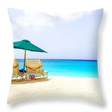 Shoal Bay Beach, Anguilla - Throw Pillow